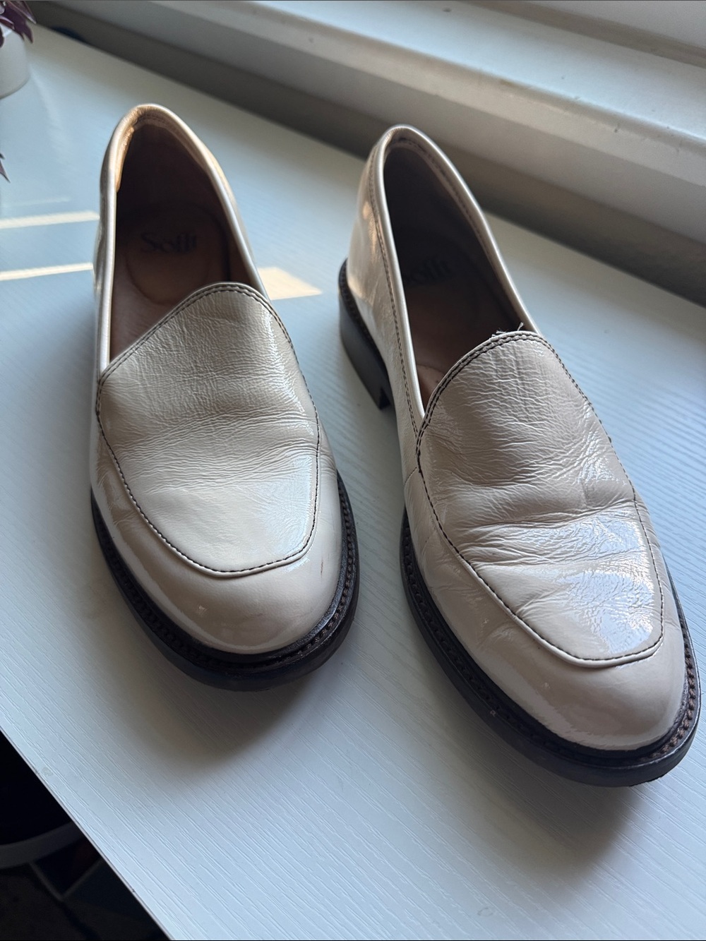 Sofft Women's Cream Leather Penny Loafers